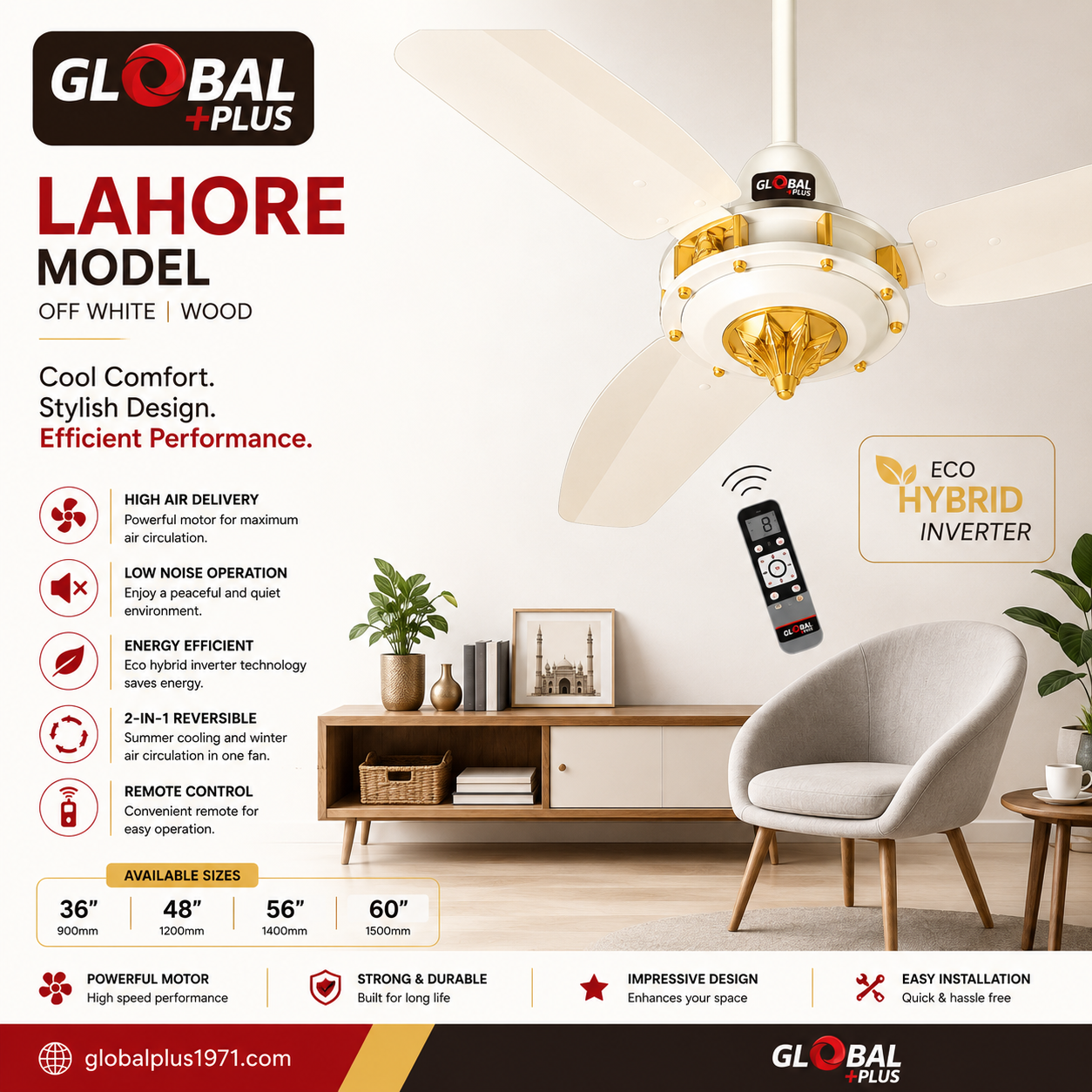 Luxury Ceiling Fan K-1 Gold Series — Series: K-1 Gold